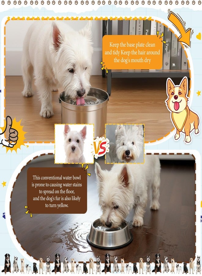 Vesici Slow Feeder Dog Bowls Set 3.2l No Spill Water Bowl and 2 Cups Stainless Steel Dog Slow Feeder Food Bowl Puppy or Cat Food Holder Dishwasher Pet Supplies - Image 5